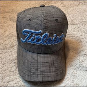 Titleist black grey checkered baseball hat